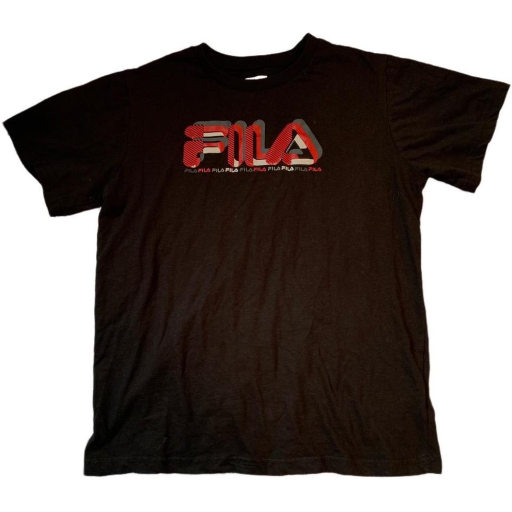 Boys (18/XL) Fila Graphic Black & Red Tee Shirt